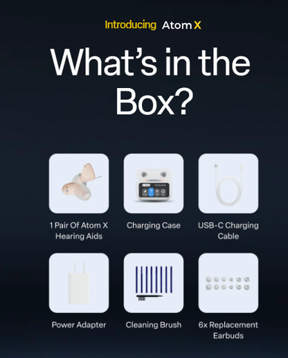 🔥Tiqure™ Atom X Smart Hearing Aids — Clearer Sound, More Comfortable Living