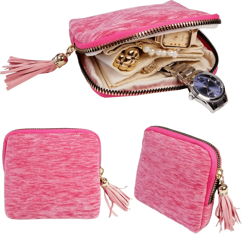 2026🔥Jewelry zippered pocket case Travel Jewelry Bag Portable Organizer