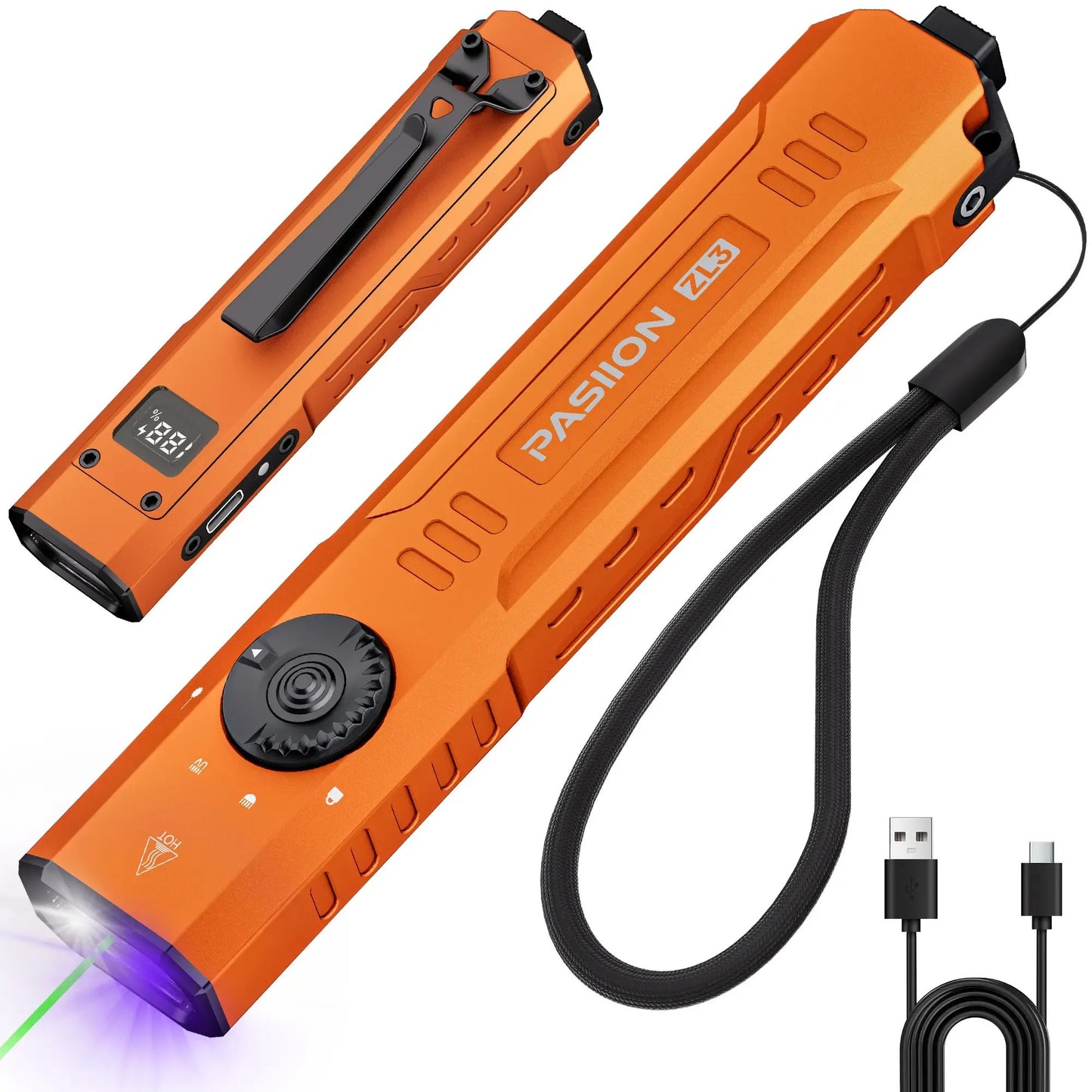 🔥PASIION ZL3 Pro Rechargeable EDC Flashlight