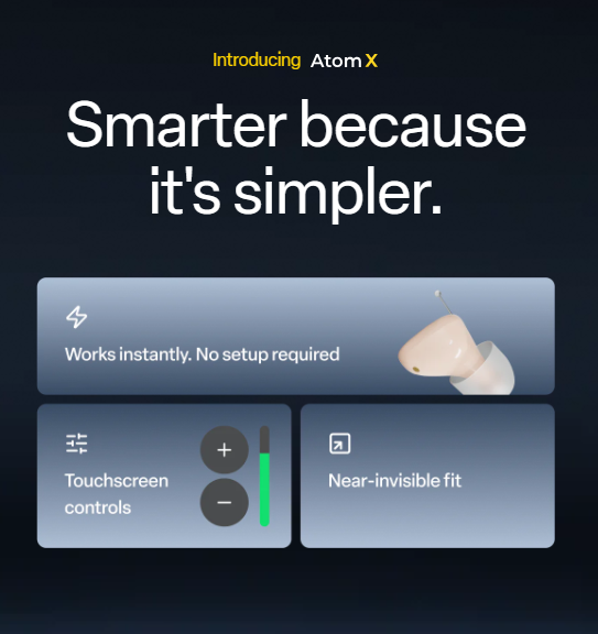 🔥Tiqure™ Atom X Smart Hearing Aids — Clearer Sound, More Comfortable Living